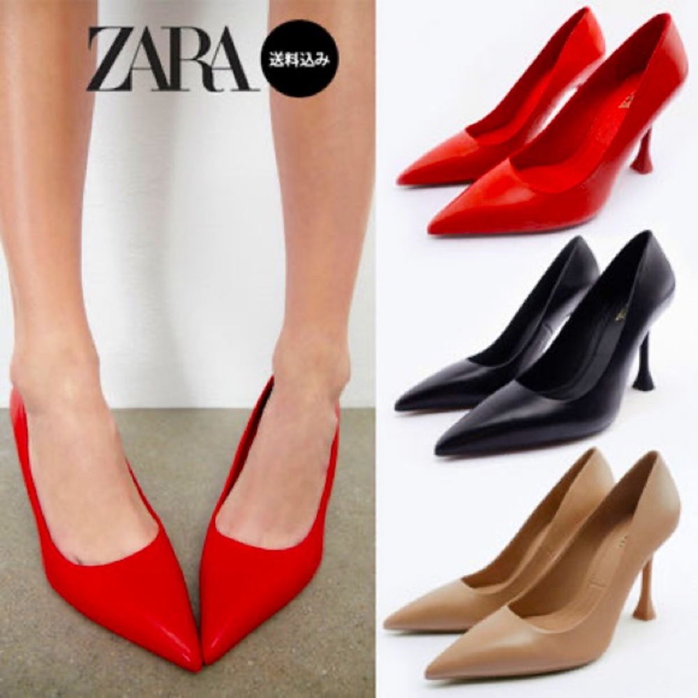 Zara 100% Leather Heels - Picture 2 of 7